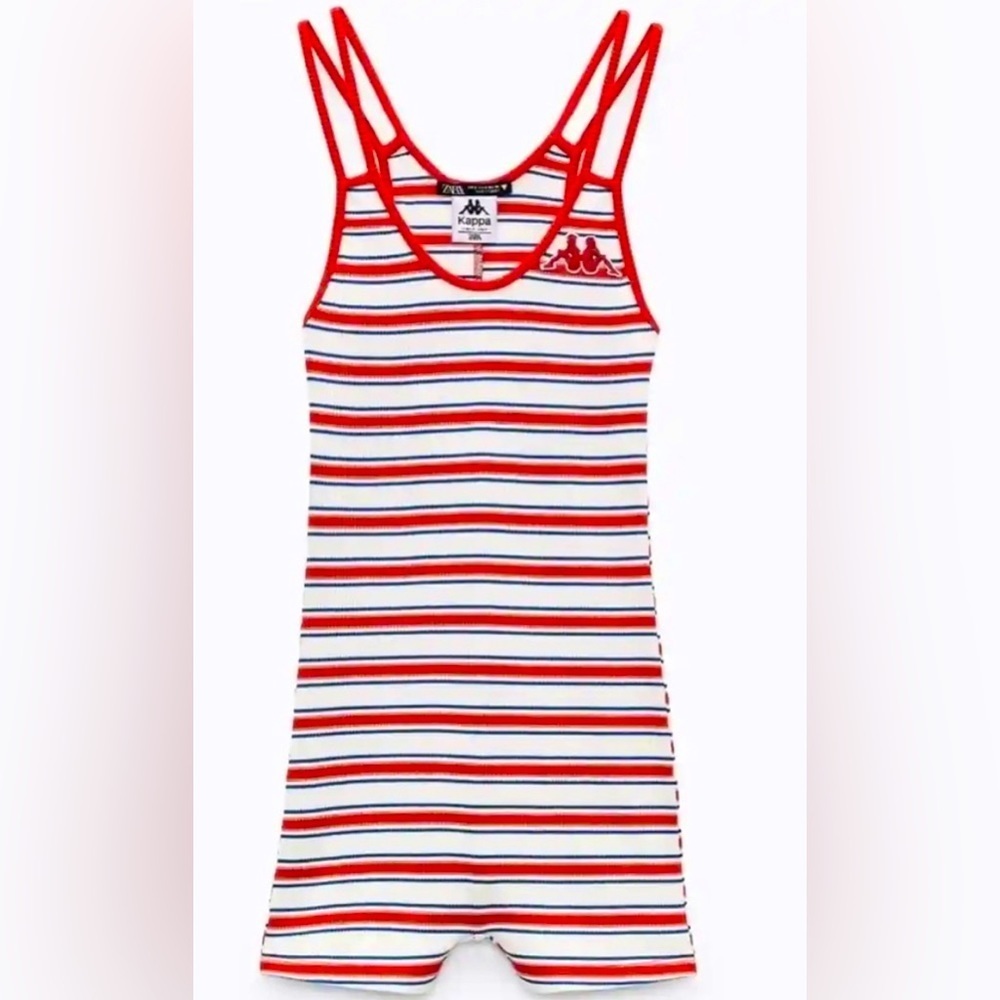 NEW ZARA - Romper with Razorback in Ribbed Fabric